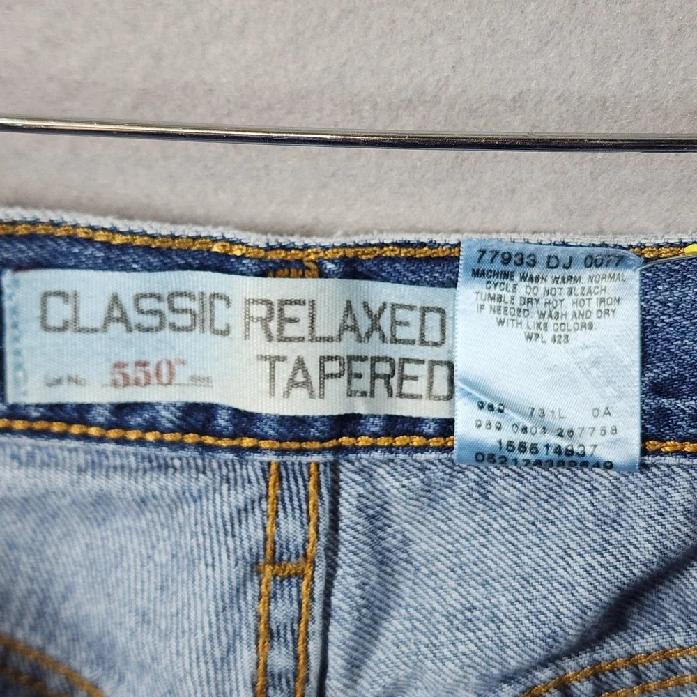 Vintage Levis 550 Relaxed Fit Tapered Leg Mom Jeans Size 16L High Rise Denim 90s